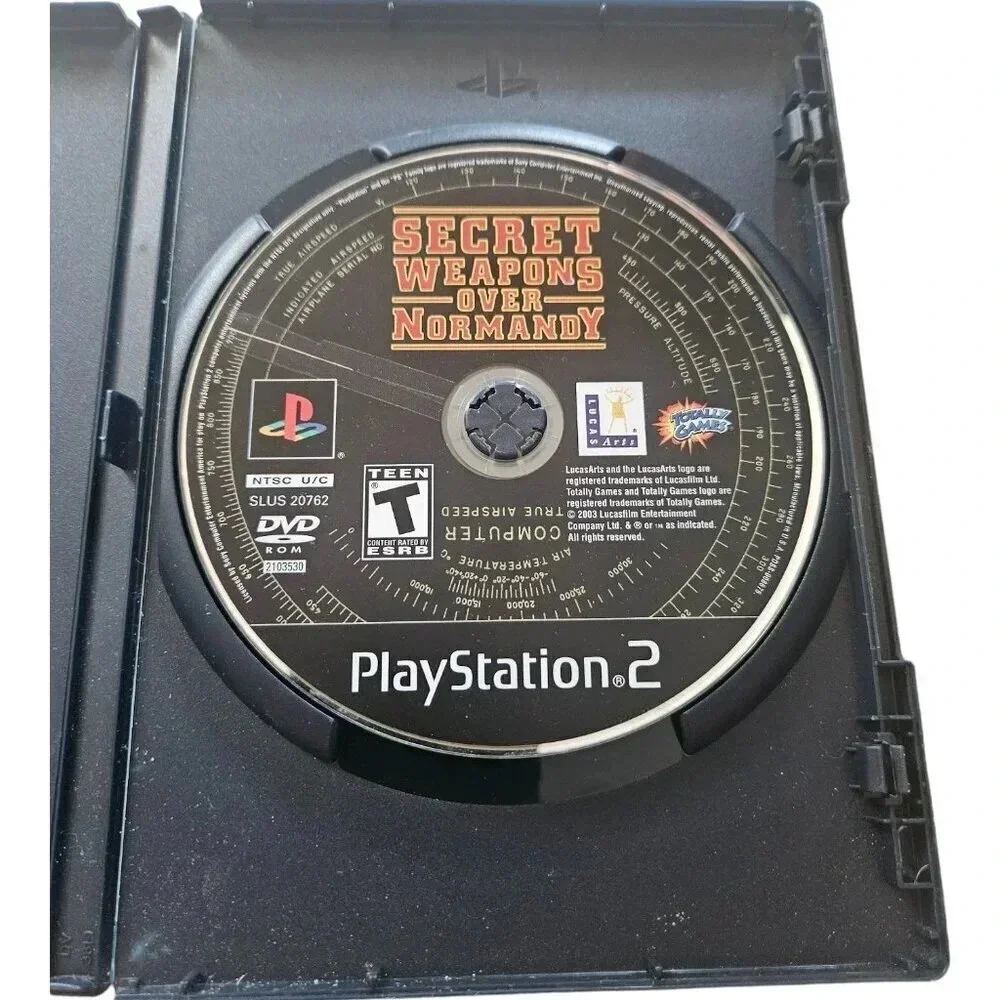 Secret Weapons Over Normandy. PlayStation 2 Game-USED